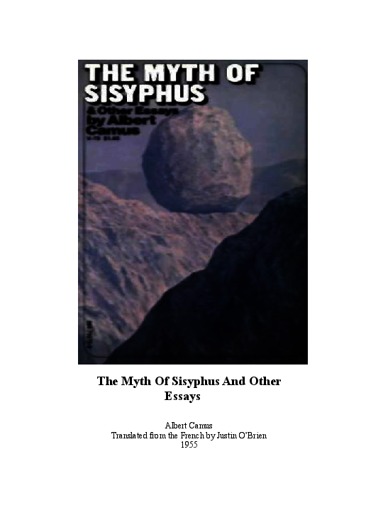 The Myth Of Sissyphus